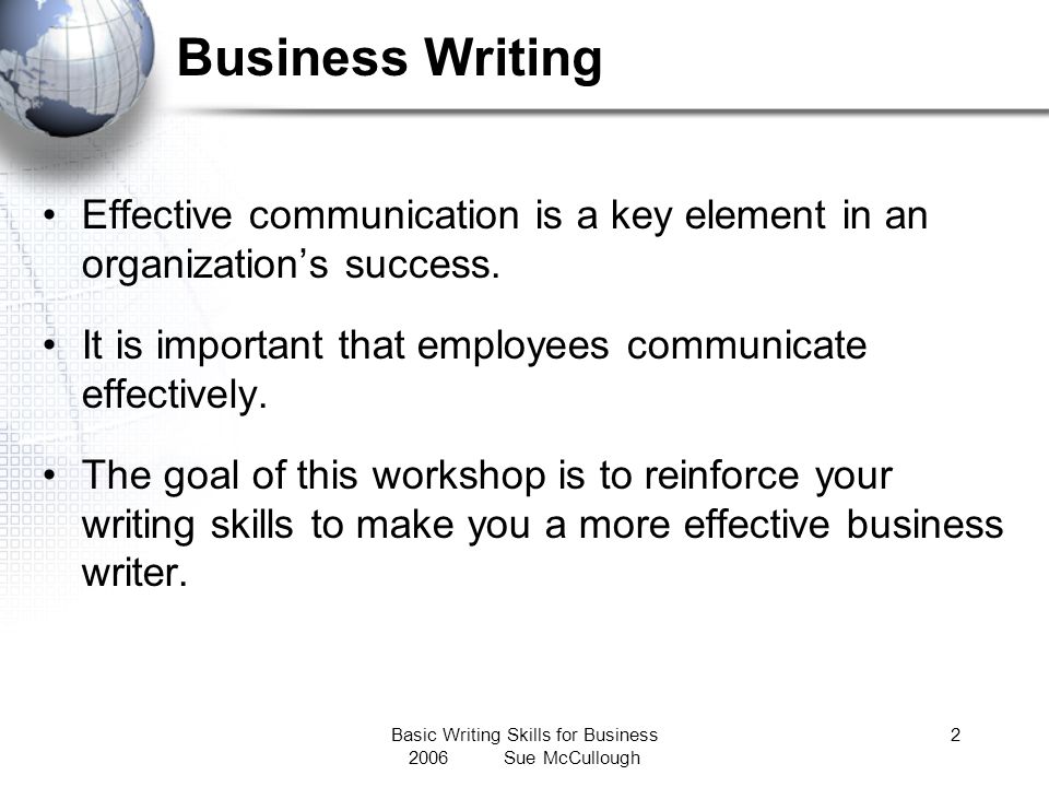 effective business writing skills workshop